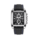 trendha Casual Plastic Luminous Waterproof Wristwatchstainless Steel Date Watch Square Watch