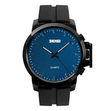 trendha SKMEI 1208 Business Style Simple Large Dial Men Waterproof Silicone Strap Quartz Watch