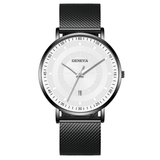 trendha Fashion Casual Alloy Luminous Pointers Business Multi-Function Mesh Strap Quartz Watch