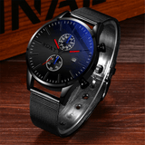 trendha SOXY 0163 Mesh Steel Decorative Dial Men Wrist Watch Business Style Quartz Watches