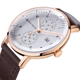 trendha MINI FOCUS MF0052G Leather Strap Men Watch Casual Style Luminous Hand Quartz Watches