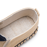 elvesmall Men Canvas Breathable Non Slip Hand Stitching Comfy Old Peking Casual Linen Shoes