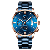 trendha CRRJU 2273 Fashion Style Full Steel Strap Chronograph Date Display Men Quartz Watch