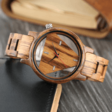 trendha Deffrun Transparent Creative Wooden Wrist Watch Unique Design Men Quartz Watch