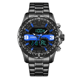 trendha WEIDE WH8502 Business Style Dual Display Watch LCD Digital Chronograph 3ATM Waterproof Men Watch