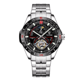 trendha TEVISE T855 Waterproof Full Steel Automatic Mechanical Watch Business Style Men Watch