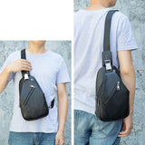 elvesmall Men's Fashion Genuine Leather Shoulder Messenger Bag