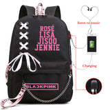 elvesmall Backpack Korean Style USB Charging Student Female Large-capacity Backpack