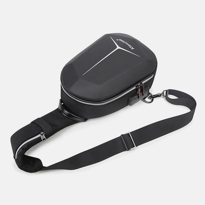 elvesmall Men Large Capacity USB Charging Multi-Layers Waterproof Crossbody Bag Chest Bag Sling Bag