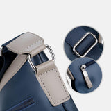 elvesmall Men Oxford Waterproof Patchwork Business Crossbody Bag Shoulder Bag