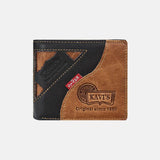 elvesmall Men Genuine Leather Retro Fashion Multi-slot Leather Clutch Wallet Card Holder Wallet