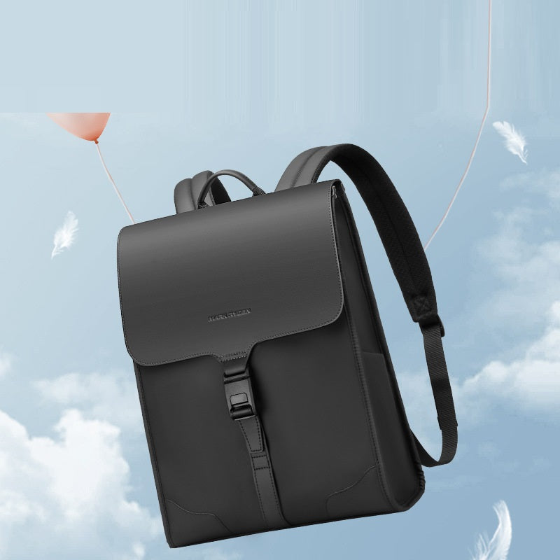 elvesmall Men's Magnetic Buckle Fashion Computer Backpack Leisure Student Bag