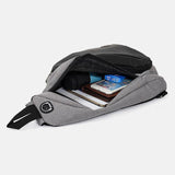 elvesmall Unisex Nylon Light Weight Contrast Color Casual Outdoor Travel Multi-carry Shoulder Bag Crossbody Bag Chest Bag