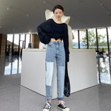 elvesmall Autumn Clothes Loose Straight Harlan Radish High-waisted Pants