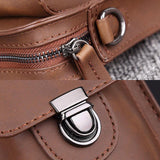 elvesmall Men Faux Leather Mini Casual Multi-carry Waist Hanging 6.3 Inch Phone Bag Shoulder Crossbody Bag With Belt Loop