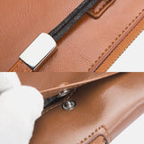 elvesmall Men Fashion Long Zipper Wallet Clutches Bag Phone Bag Business Bag