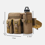 elvesmall Men Nylon Camouflages Multifunction Outdoor Water Bottle Waist Bag Tactical Bag