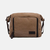 elvesmall Men Canvas Large Capacity Waterproof Wear-Resistant Vintage Clutch Bags Wash Bags Cosmetic Bag