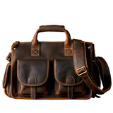 elvesmall Men's Fashion Personality Leather Postman Handbag