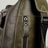 elvesmall Men Genuine Leather Anti-theft Retro Casual Business Crossbody Bag Chest Bag Sling Bag