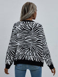 elvesmall Zebra Print Button Down Cardigan