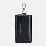 elvesmall Men Genuine Leather RFID Anti-theft Multifunctional Key Storage Purse Keychain Bag Hanging Wallet
