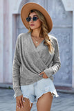 elvesmall V Neck Wrap Front Knitted Top