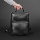 elvesmall Men's Business Casual Backpack Woven Men's Bag Simple Travel
