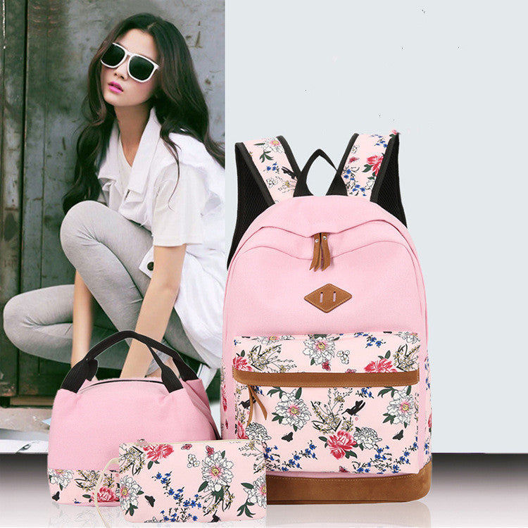 elvesmall Japanese Style Backpack With Floral Shoulders