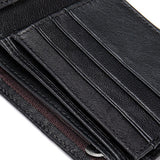 elvesmall Men Genuine Leather RFID Blocking Anti-theft Retro Multi-functional Card Holder Wallet With Chain
