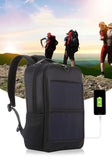 elvesmall Travel Outdoor Waterproof Nylon Solar Charging Backpack