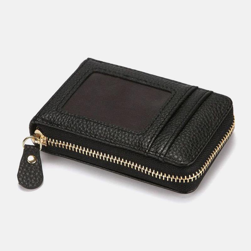elvesmall Men Faux Leather RFID Anti-theft Organ Shape Multi-slot Card Holder Wallet