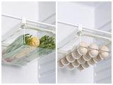 elvesmall 1/2pcs Fridge Organizer Fruit Egg Refrigerator Storage Box Under-shelf Refrigerator Drawer Box Fresh-keeping Kitchen Organizer