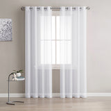 elvesmall White Tulle Short Curtain for Living room Solid Sheer Voile Curtains for Kitchen Window Screening Linen Curtain Door Wedding