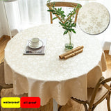 Round Tablecloth PVC Waterproof Antifouling Cover Outdoor Dining Table Cloth 140CM/160cm/180cm