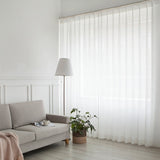 elvesmall White Tulle Curtains for Living Room Decoration Modern Chiffon Solid Sheer Voile Kitchen Curtain