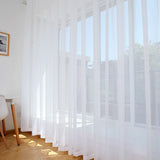 elvesmall White Solid Tulle Curtains Window Screening for Bedroom Kitchen Sheer Voile Blinds Drapes Gauze Treatments Door