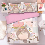 Elvesmall back to school Anime Totoro Cosplay 3D Printed Bedding Set Duvet Covers Pillowcases Comforter Bedding Sets Bedclothes Bed Linen