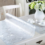 elvesmall Soft Glass Tablecloth PVC table cloth Clear/Matte Oilproof Waterproof Home Kitchen Dining table cover for table Approx 1.0mm