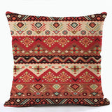 elvesmall Bohemian Patterns Linen Cushions Case Multicolors Abstract Ethnic Geometry Print Decorative Pillows Case Living Room Sofa Pillow