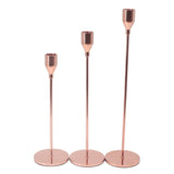 elvesmall European Style Metal Candle Holders Simple Wedding Decoration Bar Party Living Room Decor Home Table Candlestick