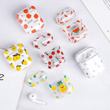 elvesmall Cute Clear Earphone Case For Airpods pro 1 2 3 case Fruit Pattern Transparent Hard PC Cover For AirPods 3 2 pro Air Pods Covers