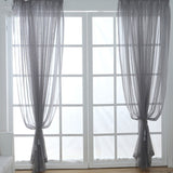 elvesmall White Tulle Short Curtain for Living room Solid Sheer Voile Curtains for Kitchen Window Screening Linen Curtain Door Wedding