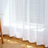 elvesmall White Solid Tulle Curtains Window Screening for Bedroom Kitchen Sheer Voile Blinds Drapes Gauze Treatments Door