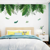 Wall Door Stickers DIY Beach Tropical Palm Leaves Wall Sticker Modern Poster Art Vinyl Decal Wall Mural wallpaper Home Decor
