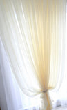 elvesmall 300cm Height Pure Color Curtain Living Room Window Finished Tulle Sheer Voile Curtains For Bedroom  Drapes