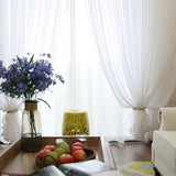 elvesmall 300cm Height Pure Color Curtain Living Room Window Finished Tulle Sheer Voile Curtains For Bedroom  Drapes