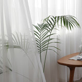 elvesmall White Tulle Curtains for Living Room Decoration Modern Chiffon Solid Sheer Voile Kitchen Curtain