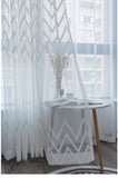 elvesmall window Curtain gauze curtain product embroiders wave Europe type window gauze sitting room bedroom wave window curtains tulle