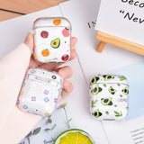 elvesmall Cute Clear Earphone Case For Airpods pro 1 2 3 case Fruit Pattern Transparent Hard PC Cover For AirPods 3 2 pro Air Pods Covers